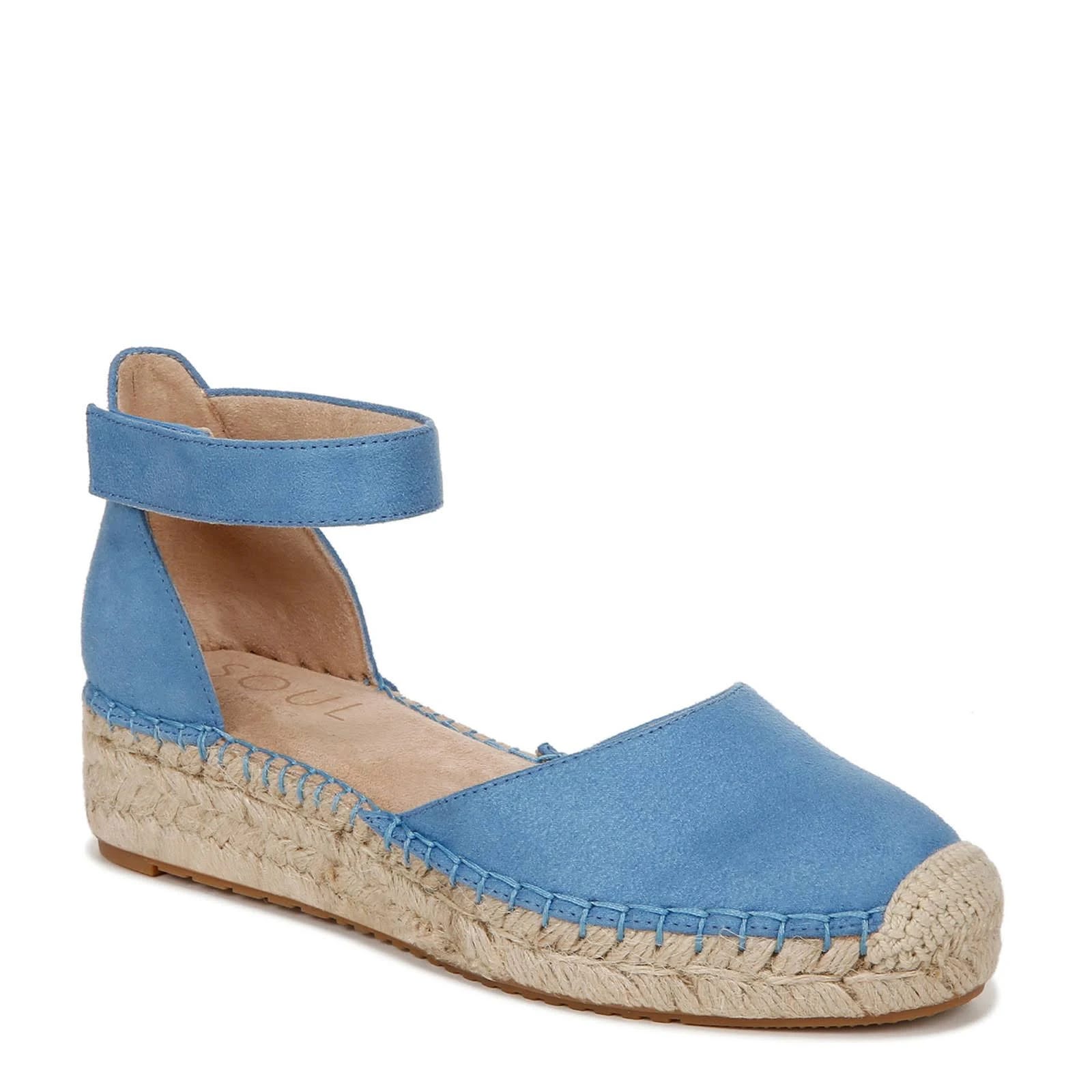 Soul Naturalizer Wren Espadrilles: Luxe Blue Wedge Shoes with Memory Foam Cushioning | Image
