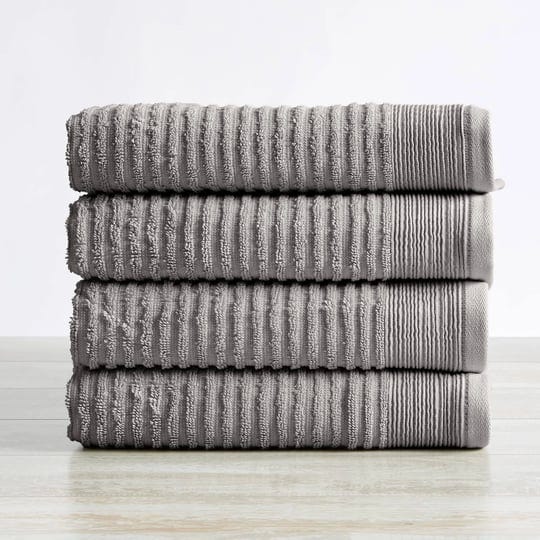 great-bay-home-100-cotton-ribbed-bath-towel-rori-collection-hand-towel-4-pack-dark-grey-1