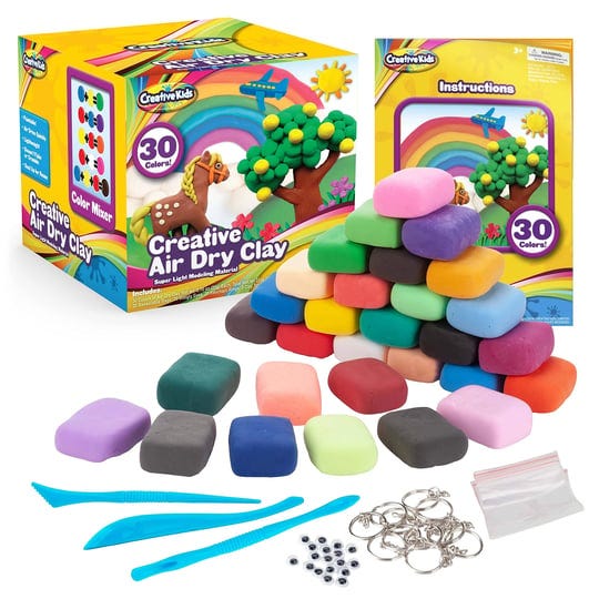 creative-kids-air-dry-clay-modeling-crafts-kit-for-children-super-light-nontoxic-30-vibrant-colors-3-1