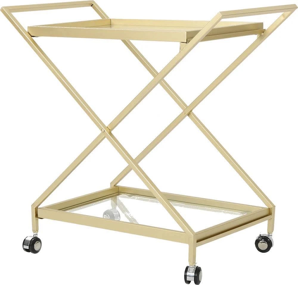 Industrial Black and Gold Bar Cart | Image