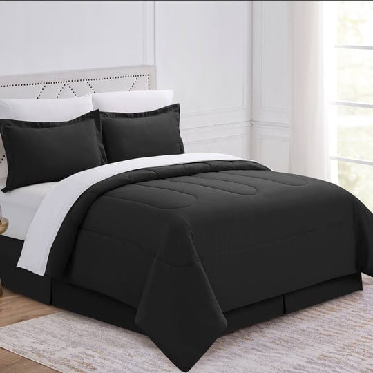 swift-home-soft-microfiber-bed-in-a-bag-set-black-double-1