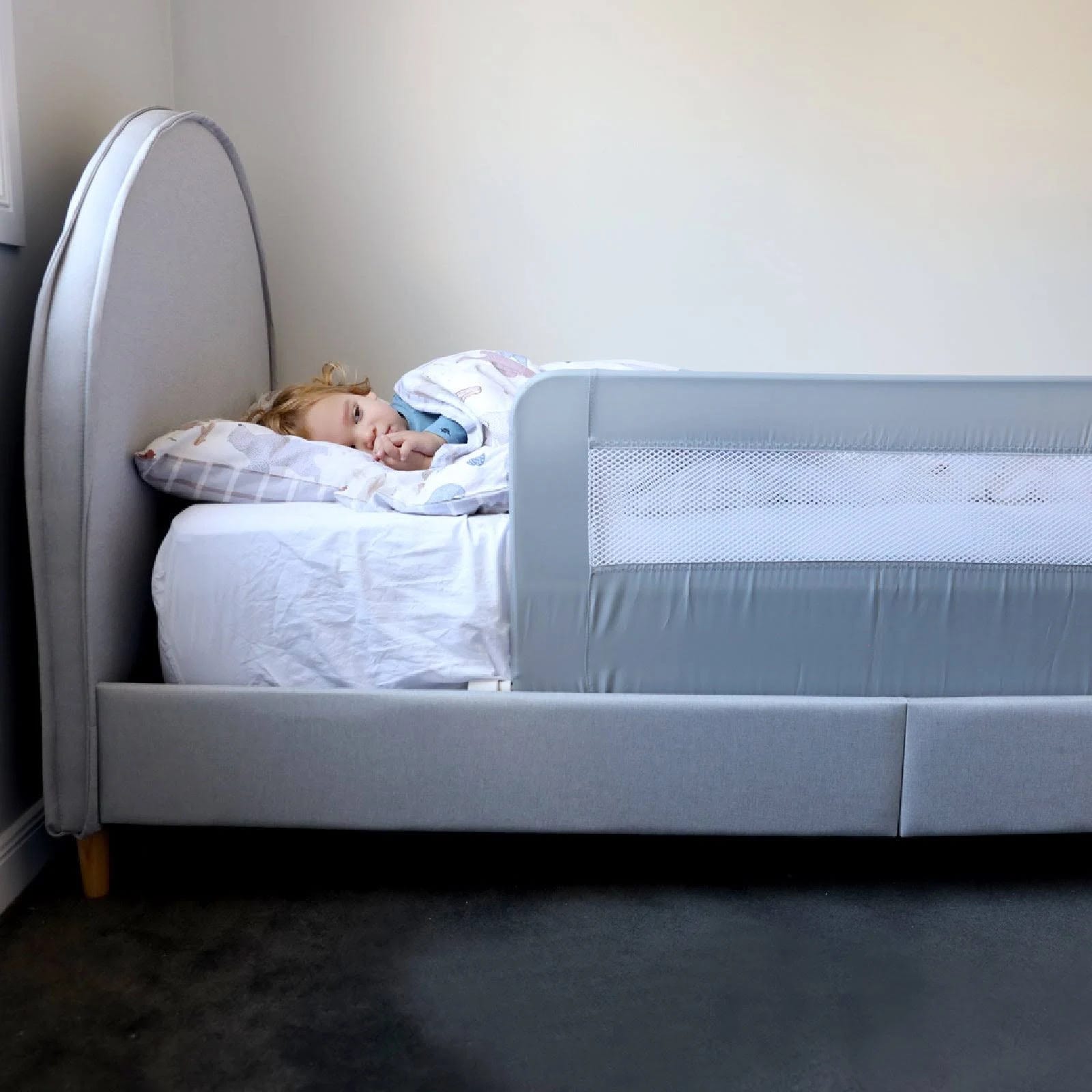 Perma Child Safety Baby Bed Rail - Secure Locking and Swing Down Feature | Image