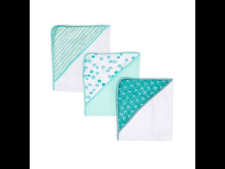 spasilk-hooded-towel-set-for-newborn-boys-and-girls-soft-terry-towel-set-pack-of-3-green-dots-size-o-1