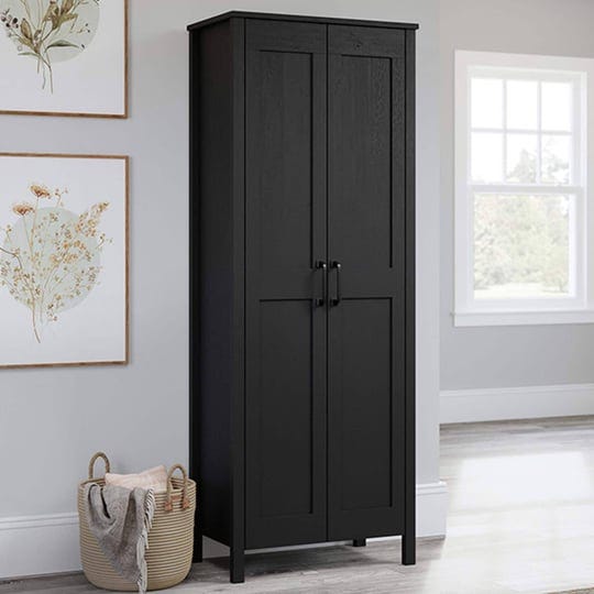 sauder-2-door-storage-cabinet-raven-oak-1