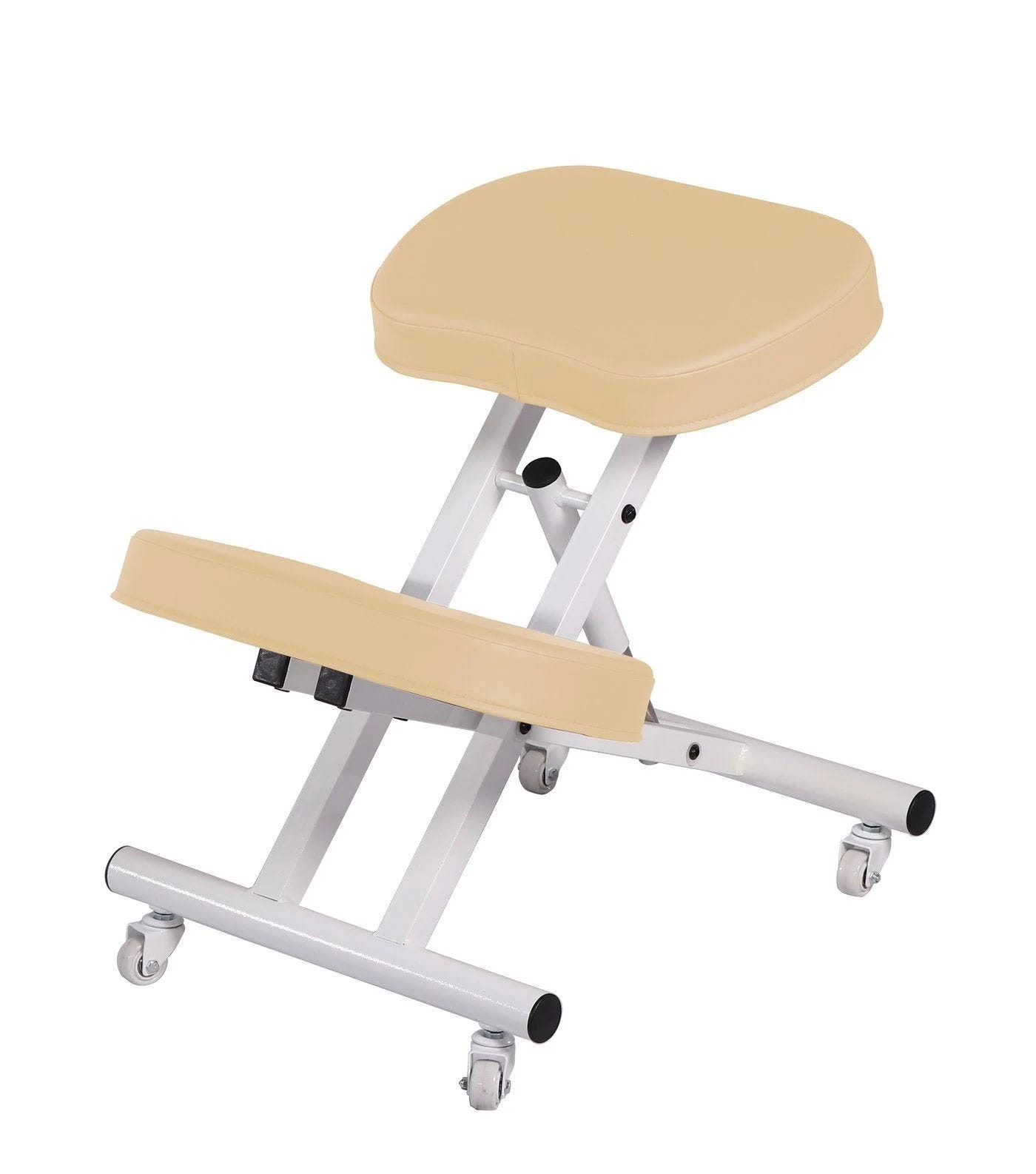 Comfortable Ergonomic Steel Kneeling Chair with Adjustable Height and Wheels | Image