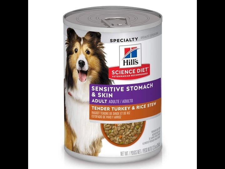 hills-science-diet-wet-dog-food-adult-sensitive-stomach-skin-tender-turkey-rice-stew-12-5-oz-12-pack-1