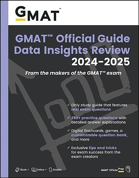 PDF GMAT Official Guide Data Insights Review 2024-2025: Book + Online Question Bank By Gmac (Graduate Management Admission Council)