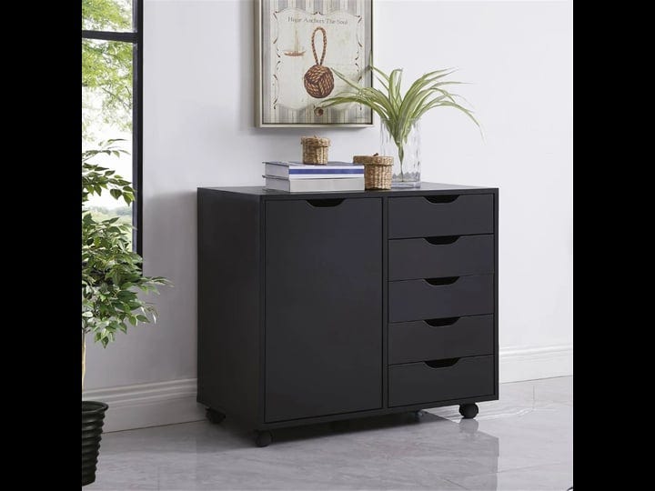 homestock-black-5-drawer-with-shelf-office-file-cabinets-wooden-file-cabinets-for-home-office-latera-1