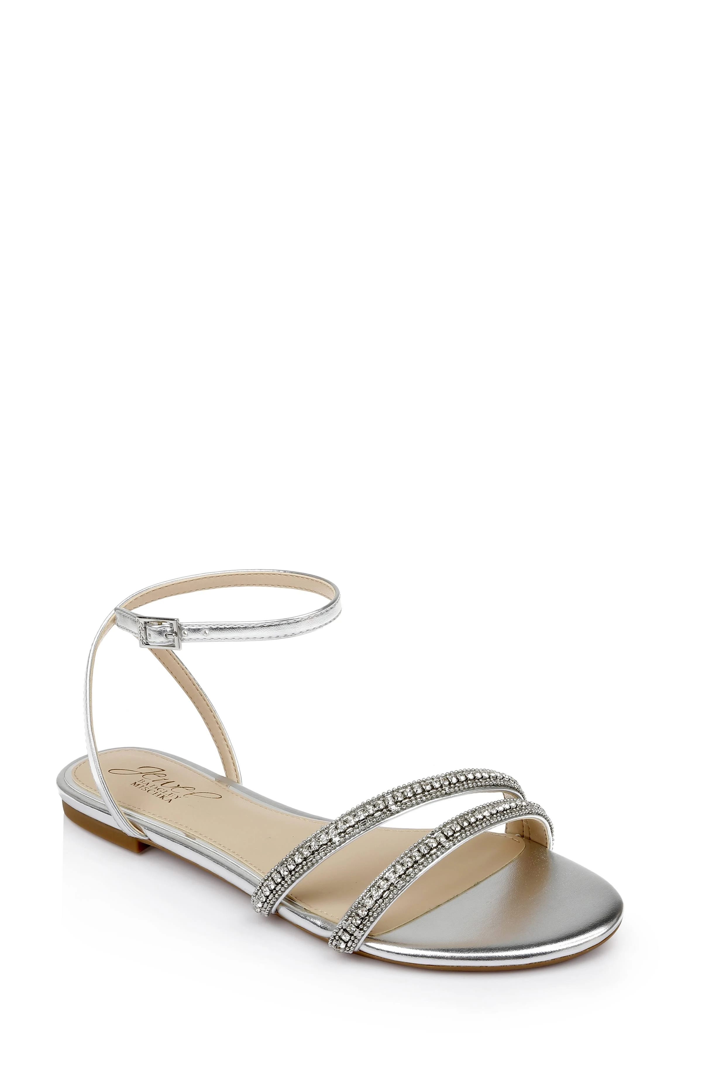 Beautiful Silver Crystal Embellished Sandal | Image