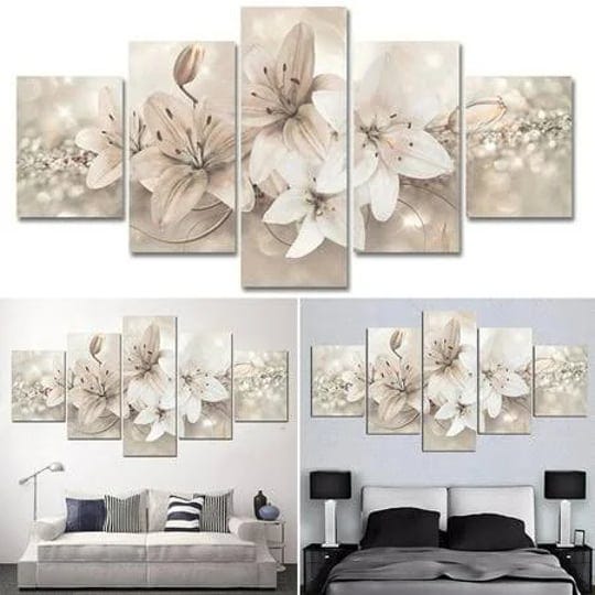 5pcs-unframed-modern-flower-canvas-painting-wall-art-home-decor-picture-decor-1