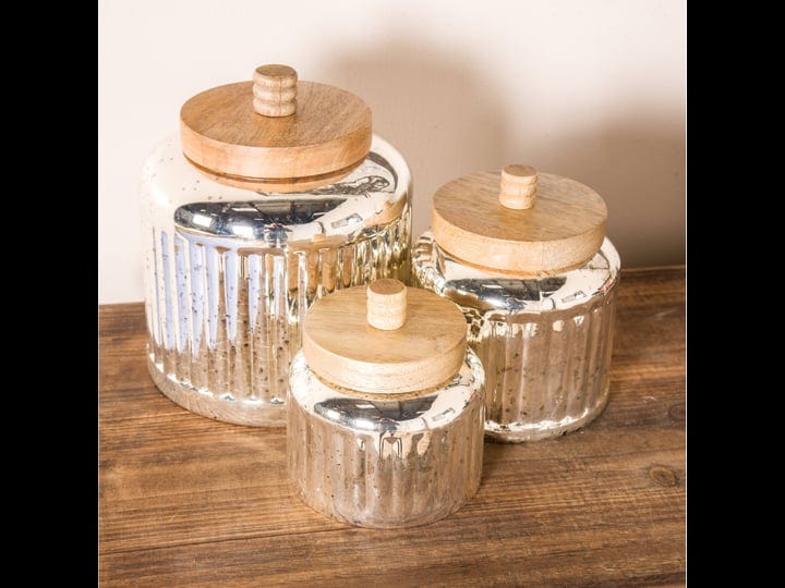 silver-glass-decorative-jars-with-wood-lids-set-of-3-1