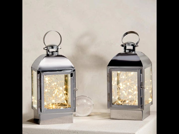 lamplust-silver-metal-decorative-lantern-with-fairy-lights-set-of-2-8-inch-battery-operated-30-warm--1