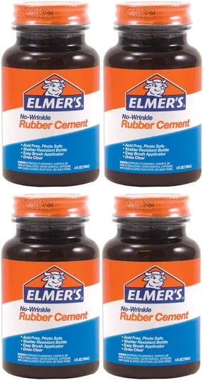 elmers-no-wrinkle-rubber-cement-clear-brush-applicator-4-ounce-4-pack-1