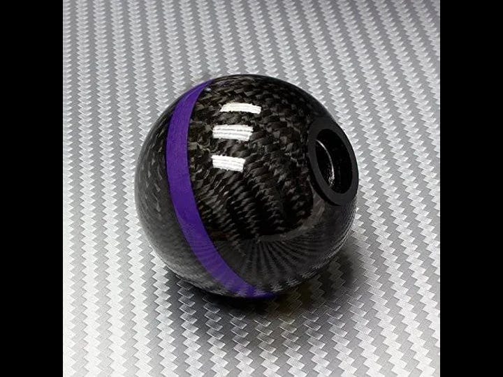 hk5-universal-real-carbon-fiber-ball-manual-gear-shift-shifter-knob-w-purple-stripe-1