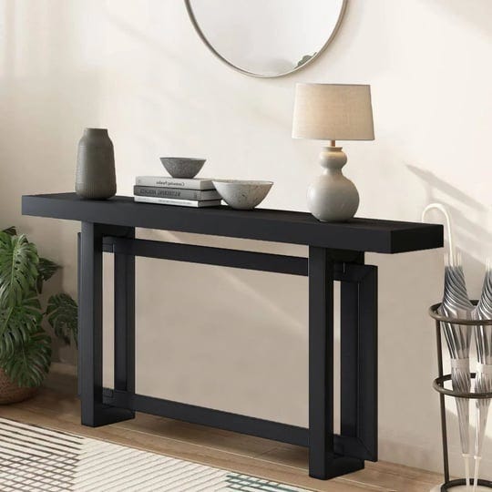 contemporary-console-table-with-industrial-inspired-concrete-wood-top-extra-long-entryway-table-for--1