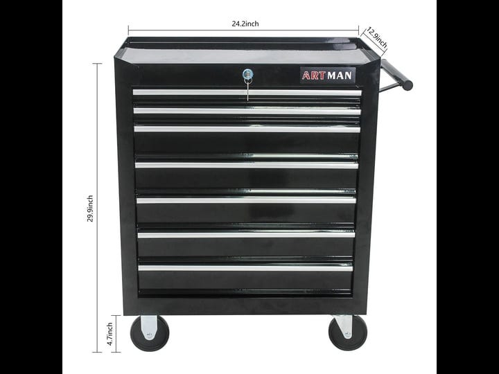 7-drawer-multifunctional-tool-cart-with-wheels-black-1