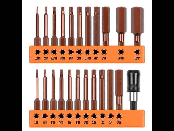 horusdy-23-piece-hex-head-allen-wrench-drill-bit-set-s2-steel-metric-sae-hex-bit-set-2-3-long-94293