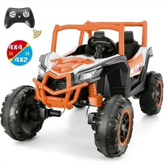 funcid-24v-ride-on-toys-car-w-2-xl-seater-4wd-electric-utv-vehicle-with-remote-control-powered-4-whe-1