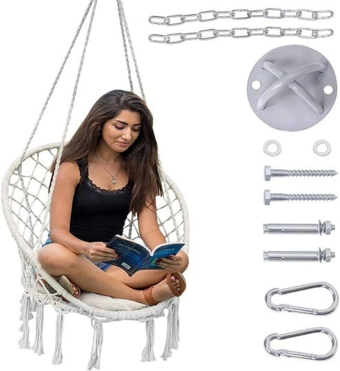 lazy-daze-hammocks-handwoven-cotton-rope-hammock-chair-macrame-swing-with-cushion-and-wall-ceiling-m-1