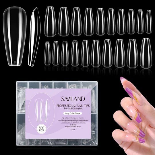 saviland-500pcs-clear-coffin-nail-tips-full-cover-nail-tips-acrylic-nail-tip-press-on-false-artifici-1