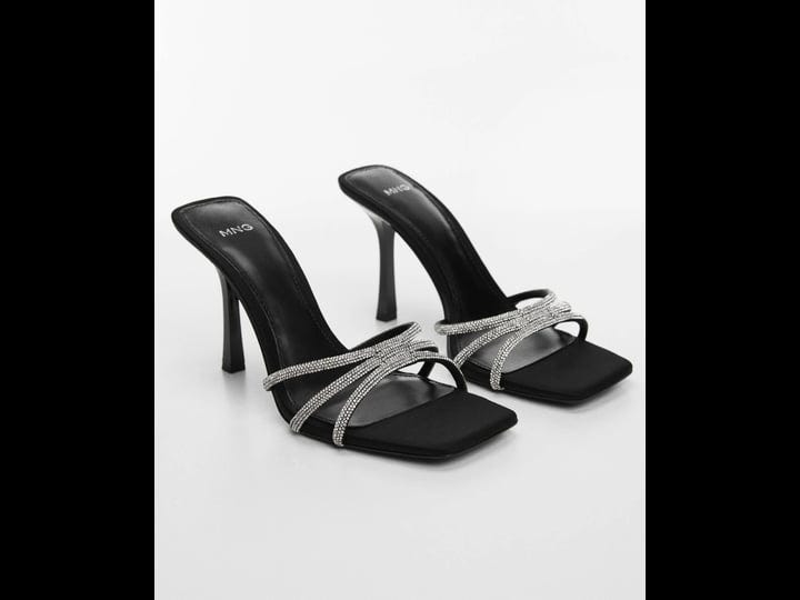 mango-womens-rhinestone-straps-heeled-sandals-black-size-9-1