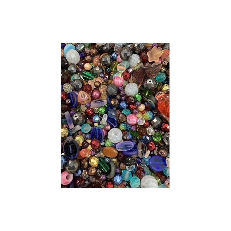 Assorted Colors and Shapes 4-18mm Half-Pound Glass Bead Mix | Image