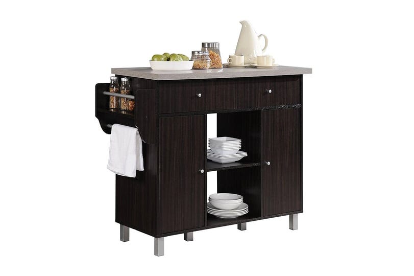 hodedah-kitchen-island-chocolate-grey-with-spice-rack-and-towel-holder-chocolate-grey-1