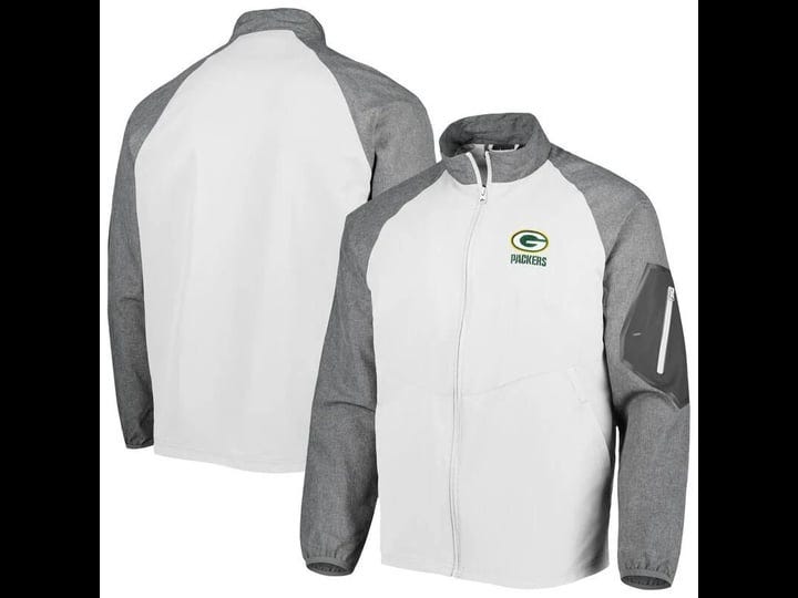 mens-dunbrooke-white-green-bay-packers-hurricane-raglan-full-zip-windbreaker-jacket-size-small-1