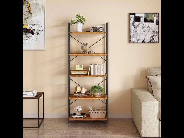 odk-5-tier-ladder-bookshelf-industrial-open-bookcase-storage-organizer-modern-tall-book-shelf-for-be-1