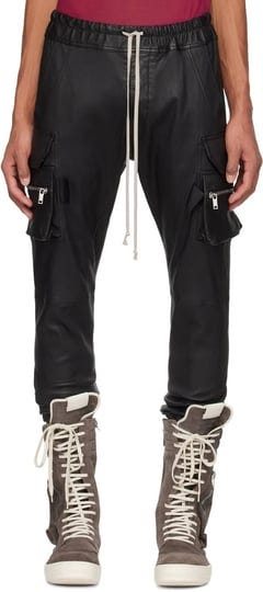 rick-owens-black-mastodon-leather-cargo-pants-1
