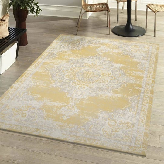 jonathan-y-alhambra-ornate-medallion-modern-area-rug-yellow-cream-3x5-feet-1