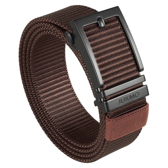 jukmo-ratchet-belt-for-men-nylon-web-tactical-belt-w-automatic-slide-buckle-coffee-medium-1