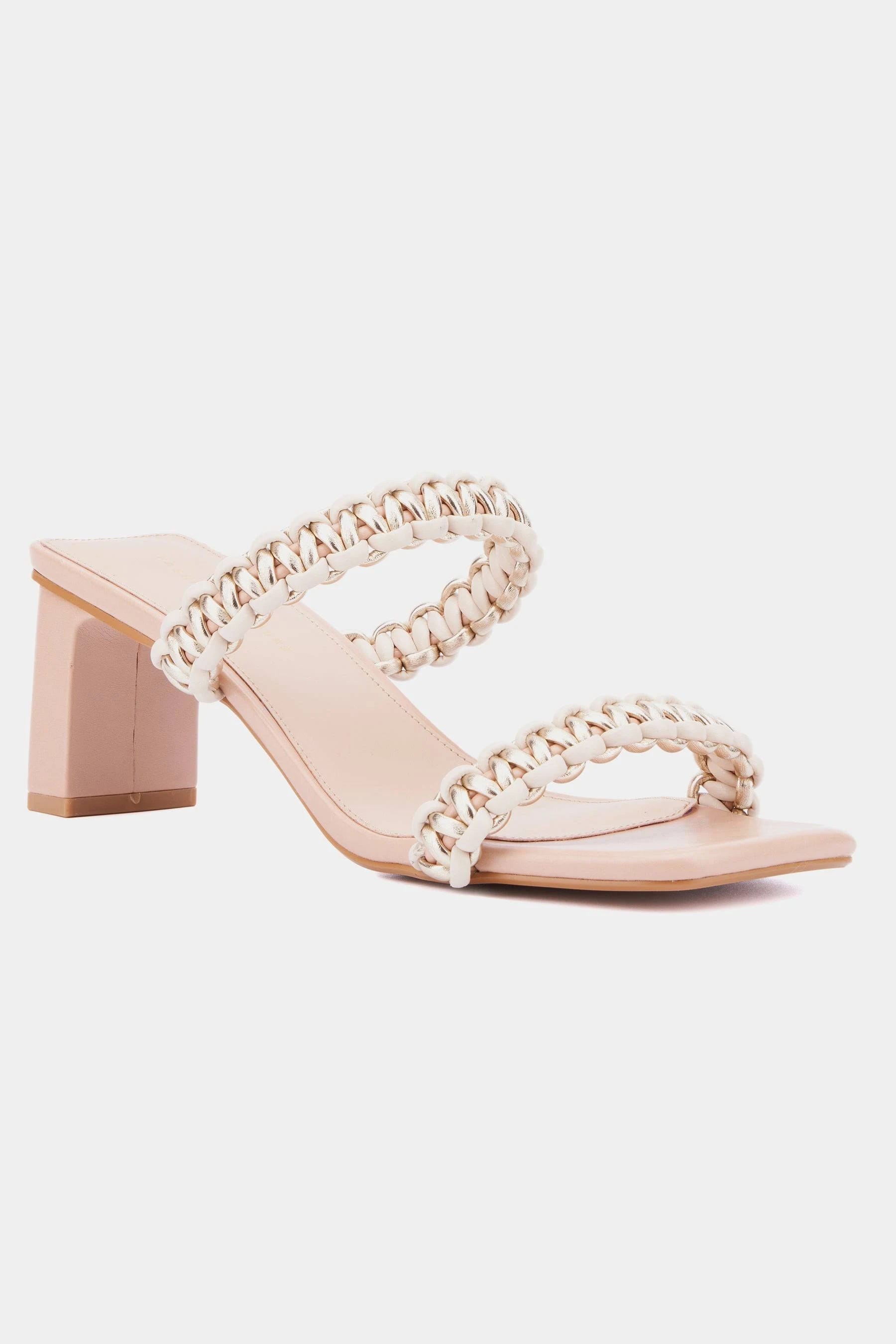 Stylish Nude Sandals for Women in Wide Sizes | Image
