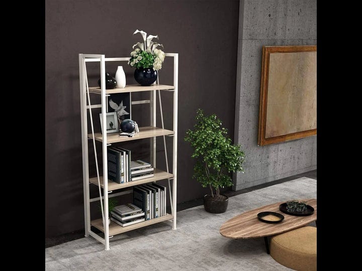 ghqme-fully-assembled-space-saving-4-tiered-folding-bookcase-open-shelves-white-1