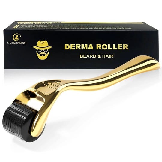 derma-roller-0-25-mm-beard-roller-with-540-titanium-micro-needles-microneedle-roller-roller-includes-1