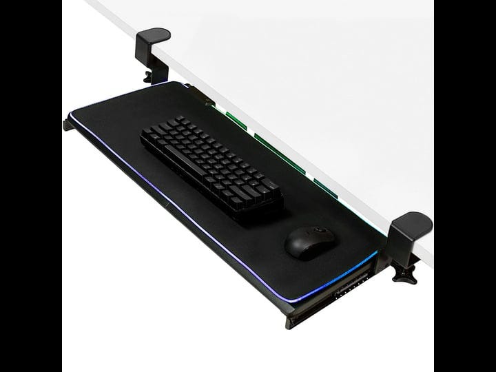 vivo-clamp-on-computer-keyboard-and-mouse-under-desk-slider-tray-with-rgb-pad-1