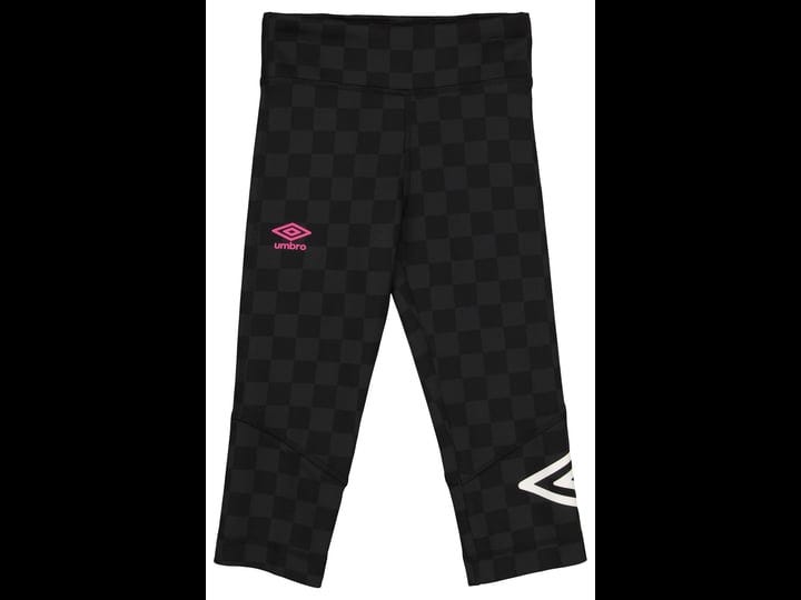umbro-girls-youth-4-14-checkerboard-diamond-capri-leggings-black-white-1