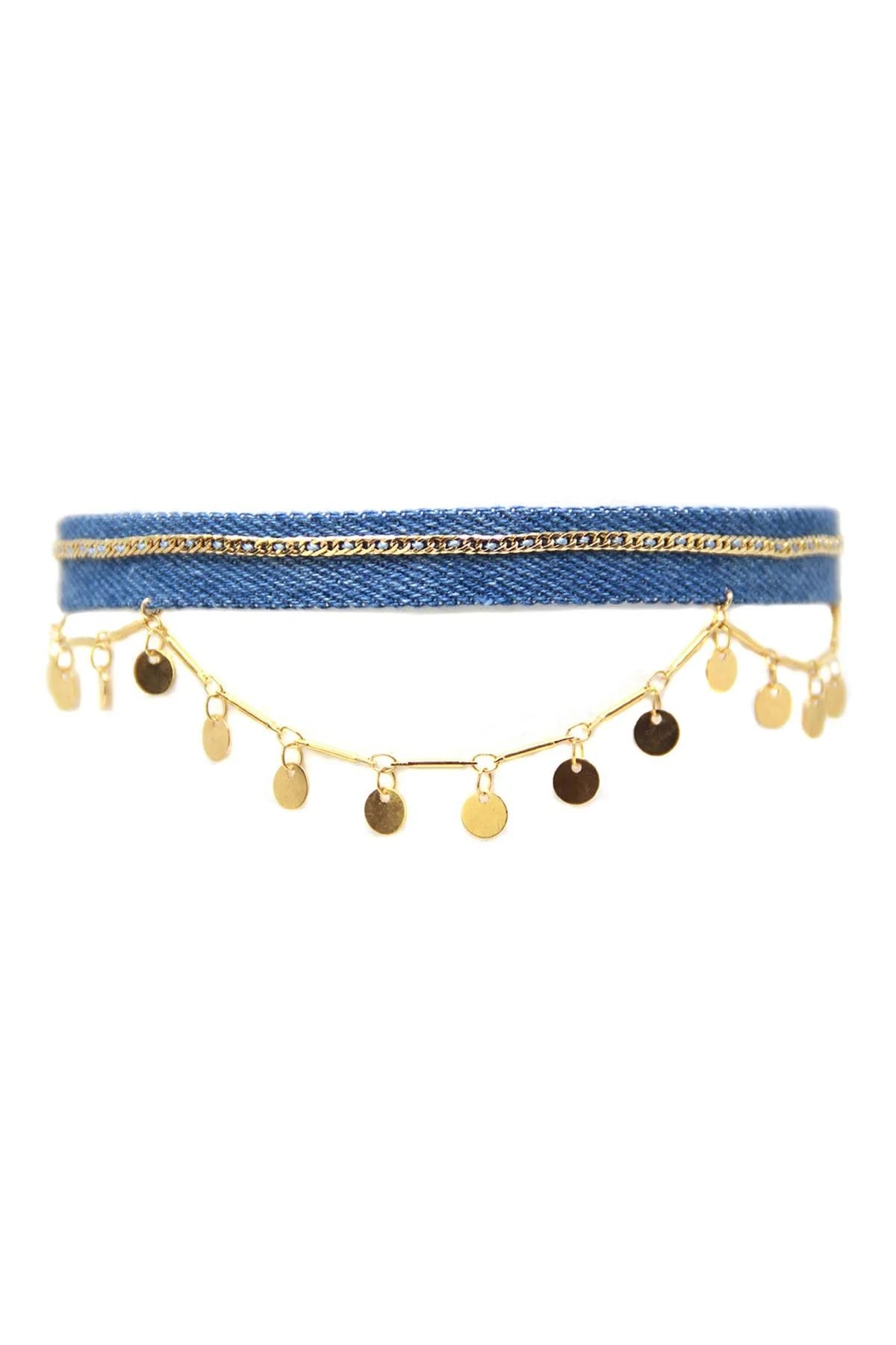 Deni...Gold Choker Necklace | Image