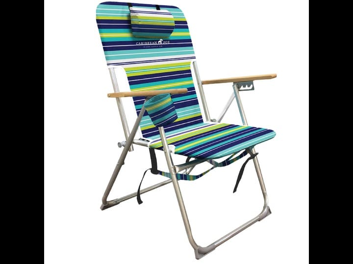 caribbean-joe-high-weight-capacity-beach-chair-lime-stripe-1