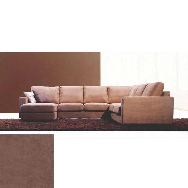 Brown Microfiber Sectional Sofa - Crafted from Authentic Materials | Image