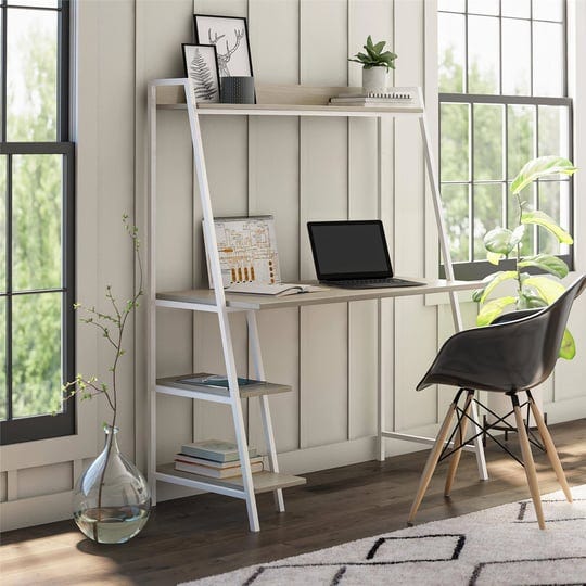 novogratz-bushwick-ladder-desk-pale-oak-on-white-metal-1