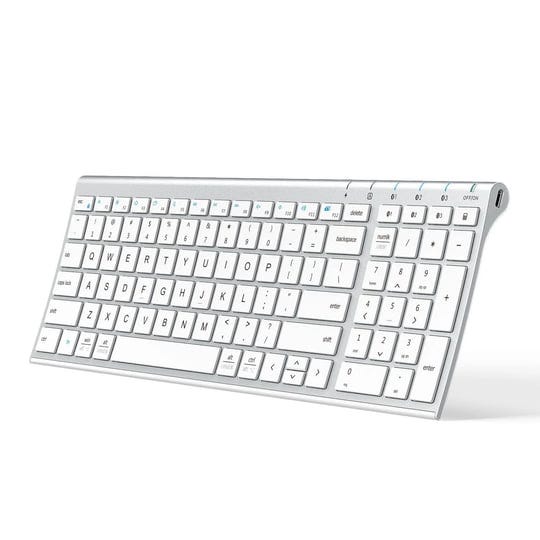 zell-bluetooth-keyboard-multi-device-keyboard-rechargeable-bluetooth-5-1-with-number-pad-ergonomic-d-1