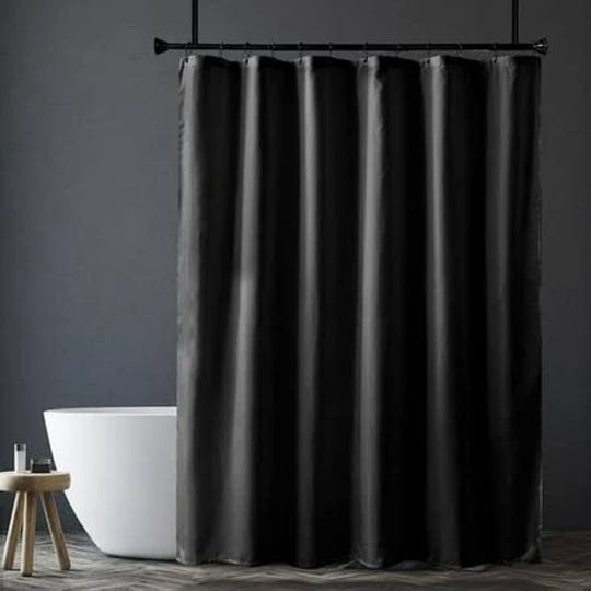 amazer-black-shower-curtain-liner-black-fabric-shower-liner-2-in-1-bathroom-shower-curtain-and-liner-1