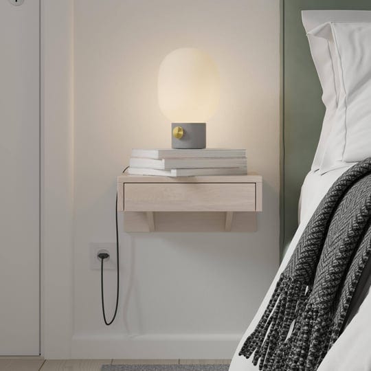 woodek-handcrafted-modern-white-floating-nightstand-with-drawer-wall-mounted-wooden-bedside-shelf-el-1