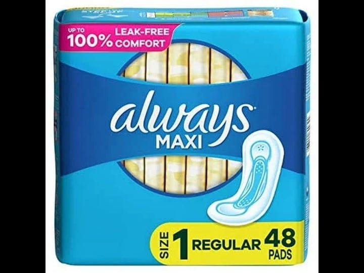always-maxi-feminine-pads-for-women-size-1-regular-absorbency-without-wings-unscented-48-count-1