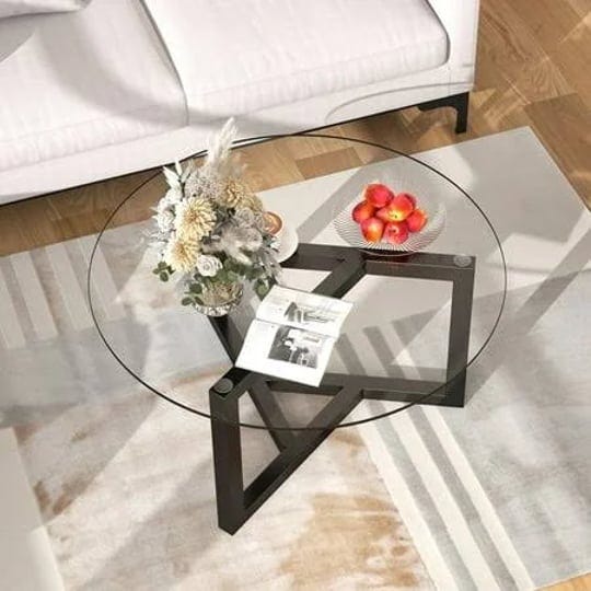 euroco-round-glass-coffee-table-modern-cocktail-table-easy-assembly-with-tempered-glass-top-sturdy-w-1