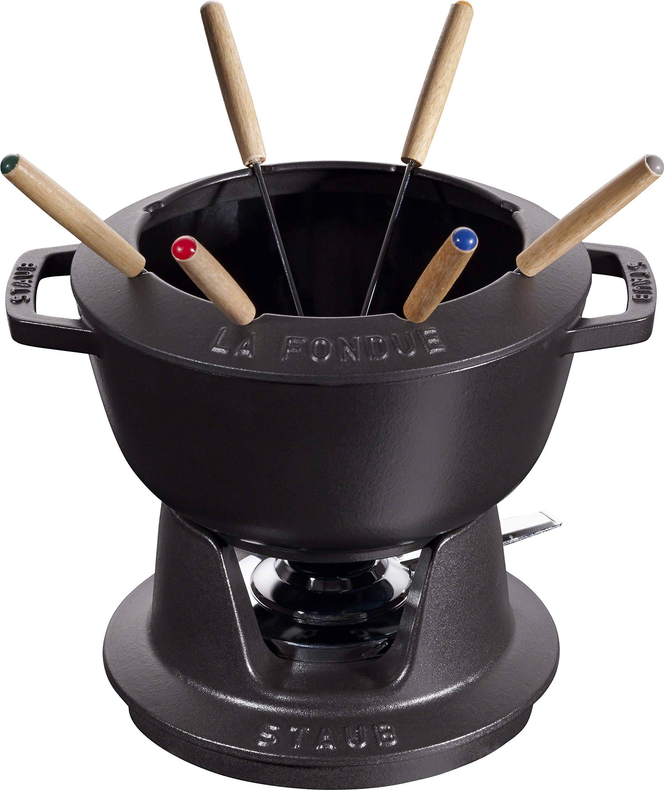 Staub Black Fondue Set - Elegant Cooking Experience | Image