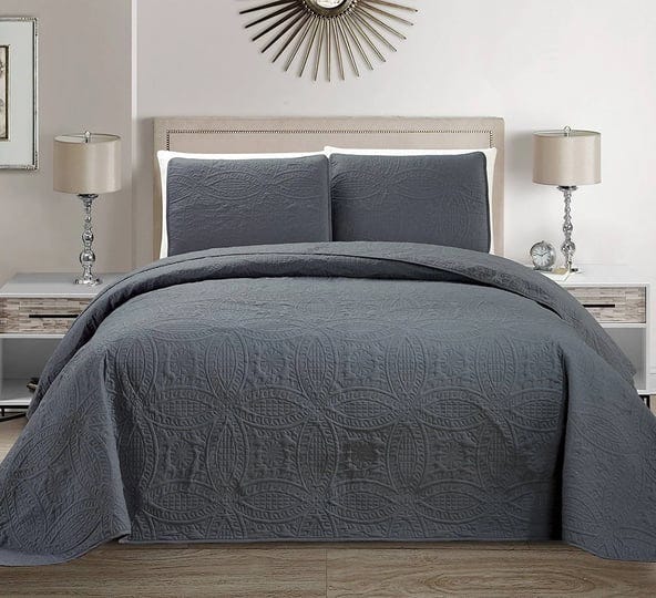 fancy-collection-3pc-king-california-king-embossed-oversized-coverlet-bedspread-set-solid-dark-gray--1