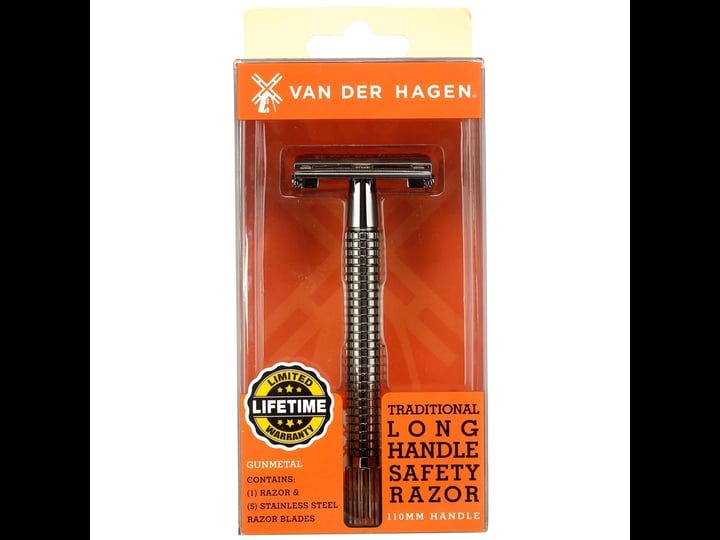 van-der-hagen-razor-traditional-long-handle-safety-gunmetal-110mm-handle-1