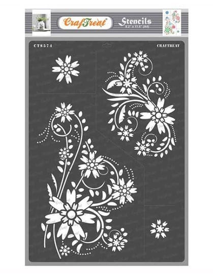 craftreat-floral-stencils-for-furniture-painting-vintage-floral-flourish-stencil-size-a4-flower-sten-1